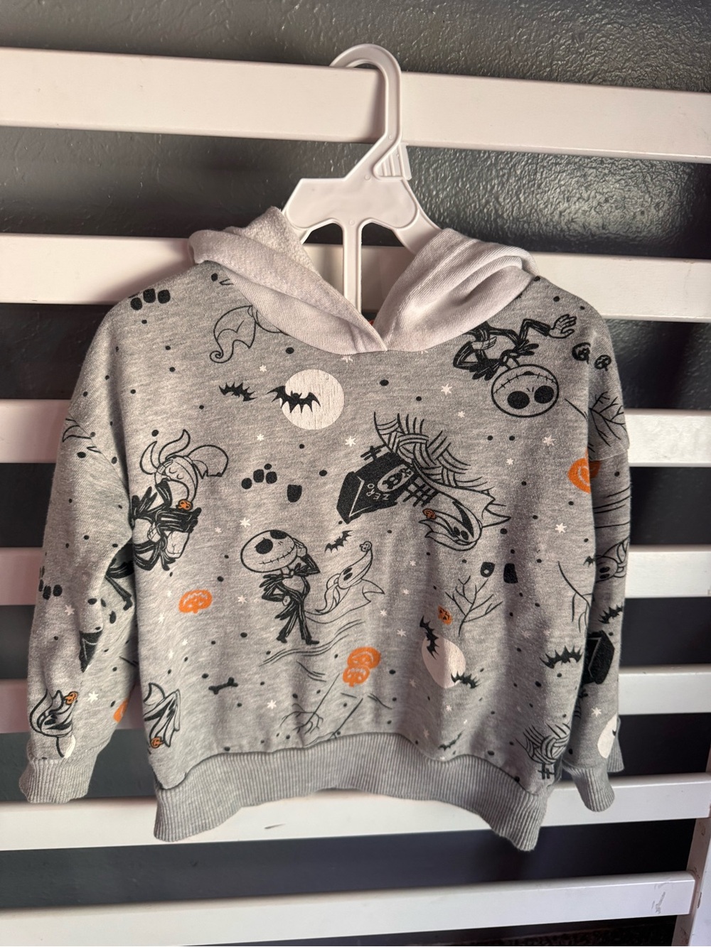 Disney Gray & Orange Halloween Jack Skellington Hoodie - Picture 1 of 4